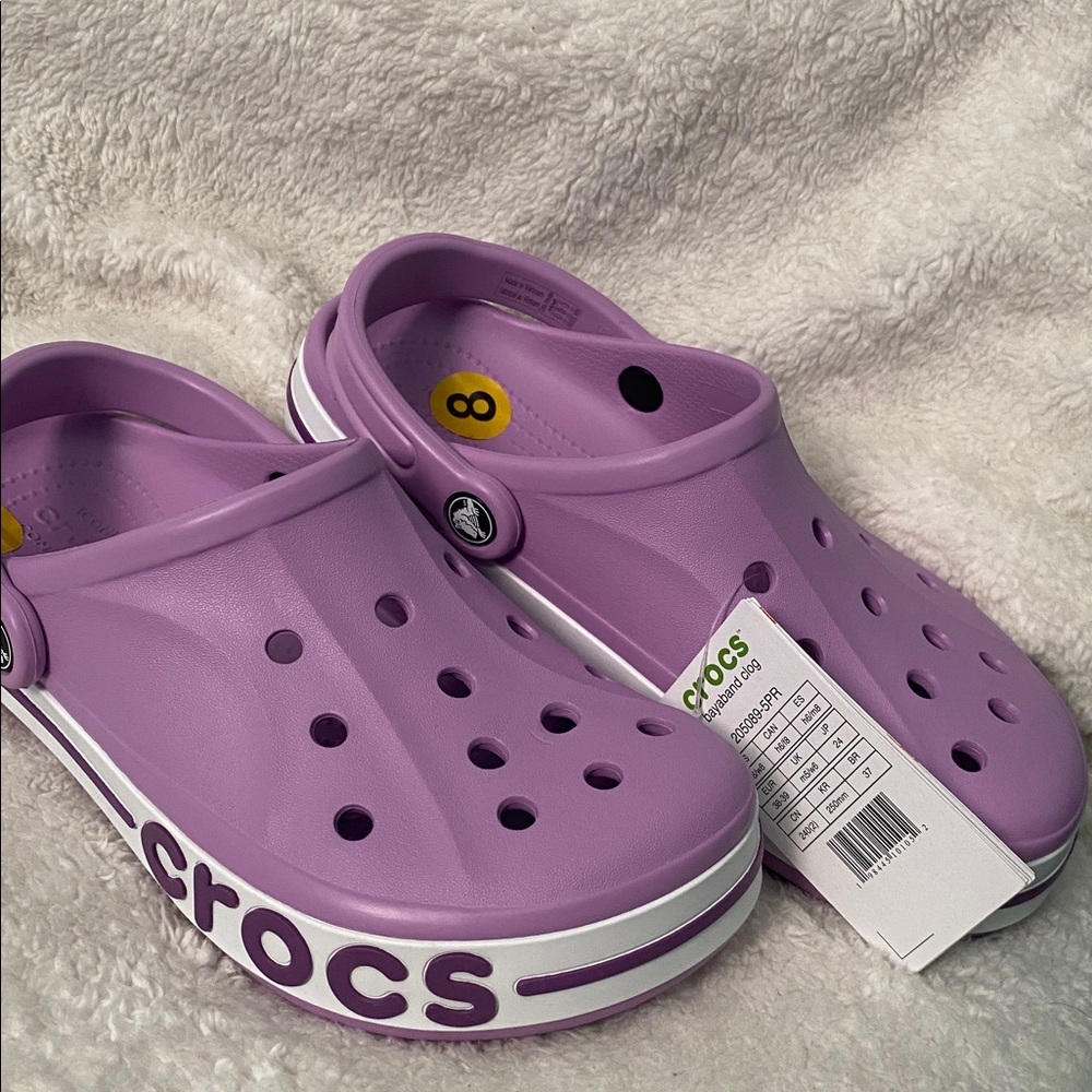 CROCS Purple Sandals with Ventilation and Pivoting Heel Strap - Picture 2 of 9